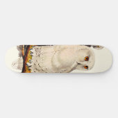 Skateboard Dessin de Chouette neige vintage (Horz)
