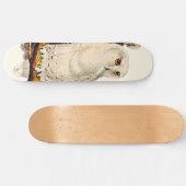 Skateboard Dessin de Chouette neige vintage (Horz)