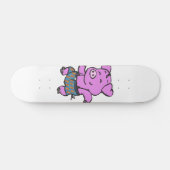 Skateboard Dessin de Danser du Cochon drôle | choisir la coul (Horz)