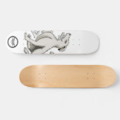 Skateboard Dessin de dessin animé d'un coussin de chien (Horz)