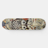 Skateboard Dessin de hibou (Horz)
