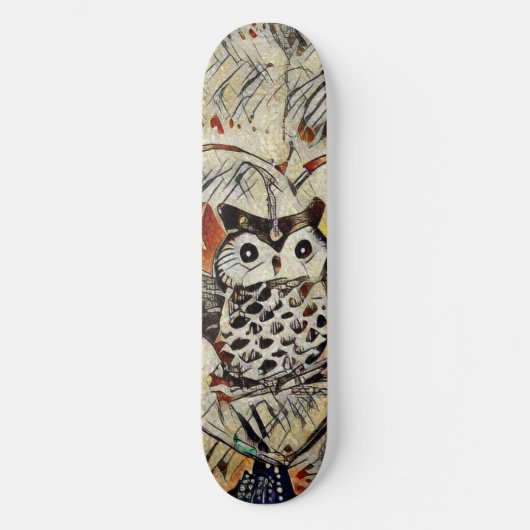 Skateboard Dessin de hibou (Recto)