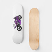 Skateboard Dessin de moto de sport violet (Recto)
