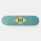 Skateboard Dessin du drapeau de l'État du Delaware (Horz)