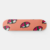 Skateboard Dessin Kawaii Sushi, Riz de Poisson et Algues (Horz)