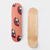 Skateboard Dessin Kawaii Sushi, Riz de Poisson et Algues (Recto)