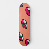 Skateboard Dessin Kawaii Sushi, Riz de Poisson et Algues (Recto)