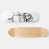 Skateboard Dessin noir et blanc de l'Anime de colère (Horz)