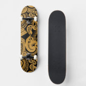 Skateboard dessin original de tatouage sur le style en bois (Recto)