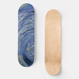 Skateboard Détail "Starry Night" fermé par Van Gogh
