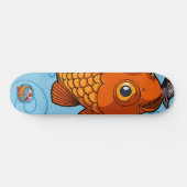 Skateboard Deux amis de poissons de natation Caricature Koi C (Horz)