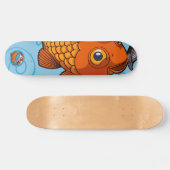 Skateboard Deux amis de poissons de natation Caricature Koi C (Horz)