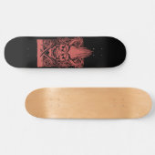 Skateboard Deux démons rouges avec des épées (Horz)