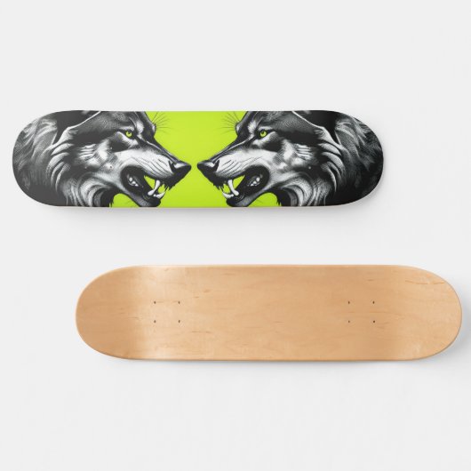Skateboard Deux loups (Horz)