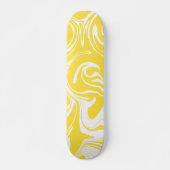 Skateboard Déversement - Citron jaune et blanc (Devant)