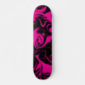 Skateboard Déversement - Magenta et noir (Devant)