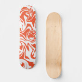 Skateboard Déversement - Orange et blanc (Recto)