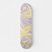 Skateboard Déversement - Pastel Jaune et Violet (Devant)