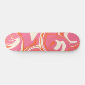 Skateboard Déversement - rose, orange et crème (Horz)
