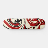 Skateboard Déversement - Rouge et crème (Horz)