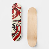 Skateboard Déversement - Rouge et crème (Recto)