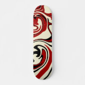 Skateboard Déversement - Rouge et crème (Devant)