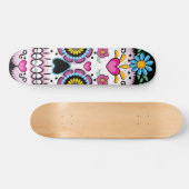 Skateboard Dia de los Muertos Crâne à sucre (Horz)