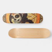 Skateboard Dia De Los Muertos Throw Pillow (Horz)