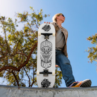 Skateboard Diables des Cieux – Crâne de motard Planche de ska