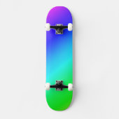 Skateboard Diagonale arc-en-ciel bleu à vert (Recto)
