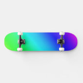 Skateboard Diagonale arc-en-ciel bleu à vert (Horz)
