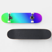 Skateboard Diagonale arc-en-ciel bleu à vert (Horz)