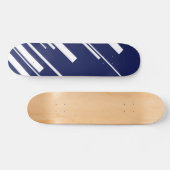 Skateboard Diagonales - Bleu et Blanc (Horz)