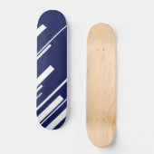 Skateboard Diagonales - Bleu et Blanc (Recto)