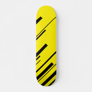 Skateboard Diagonales en jaune et noir