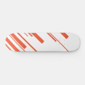 Skateboard Diagonales en orange et blanc (Horz)