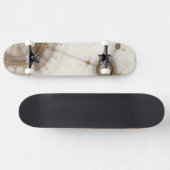 Skateboard Diagramme nautique antique, grunge (Horz)