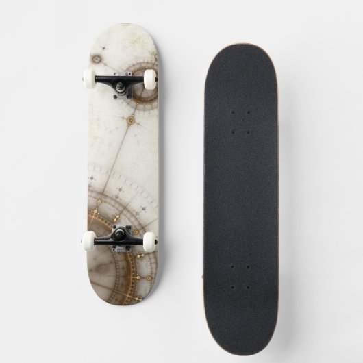 Skateboard Diagramme nautique antique, grunge (Recto)