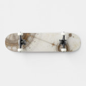 Skateboard Diagramme nautique antique, grunge (Horz)