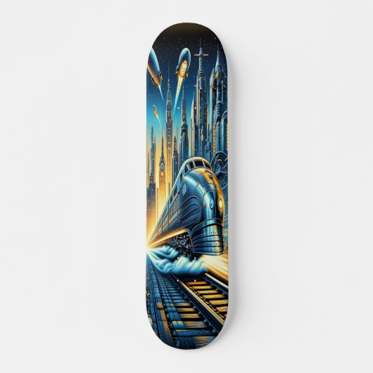 Skateboard #Dieselpunk, #GiantRobot, #SkateboardDeck, #WarTor (Devant)