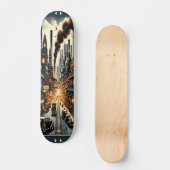 Skateboard "Dieselpunk Urban Landscape Deck" (Recto)