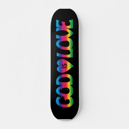 Skateboard Dieu est planche à roulettes d'amour (Devant)