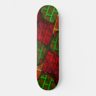 Skateboard Différents montages d'images, brique, rouge, vert,