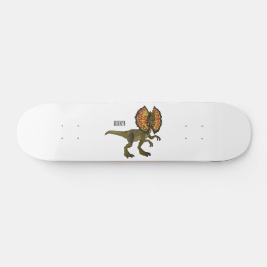 Skateboard Dilophosaurus dessin animé (Horz)