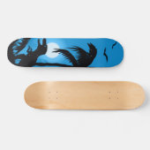 Skateboard Dinosaure de la nuit (Horz)
