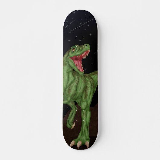 Skateboard Dinosaure - nuit préhistorique (Devant)
