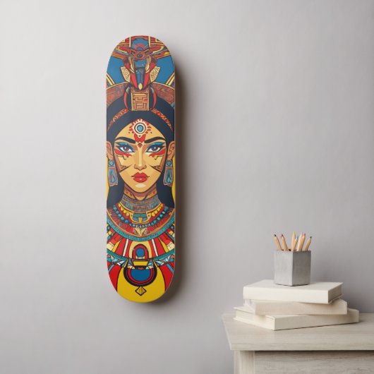 Skateboard Diosa Maya Ixchel (Art mural)
