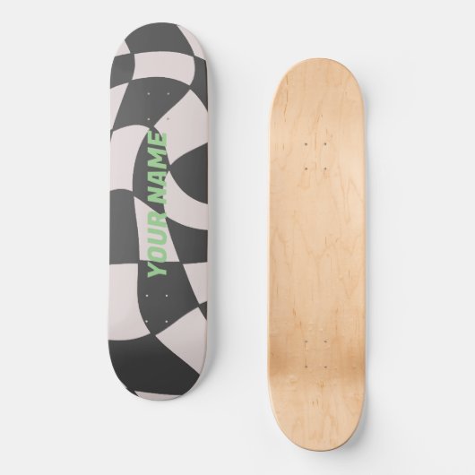 Skateboard Distorted Black and White Checkerboard (Recto)