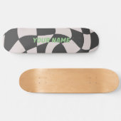 Skateboard Distorted Black and White Checkerboard (Horz)
