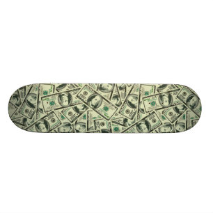 Skateboard Dollar bills Money